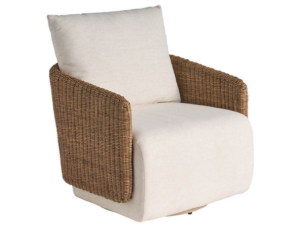 Enzo - Swivel Chair - Beige / Light Brown