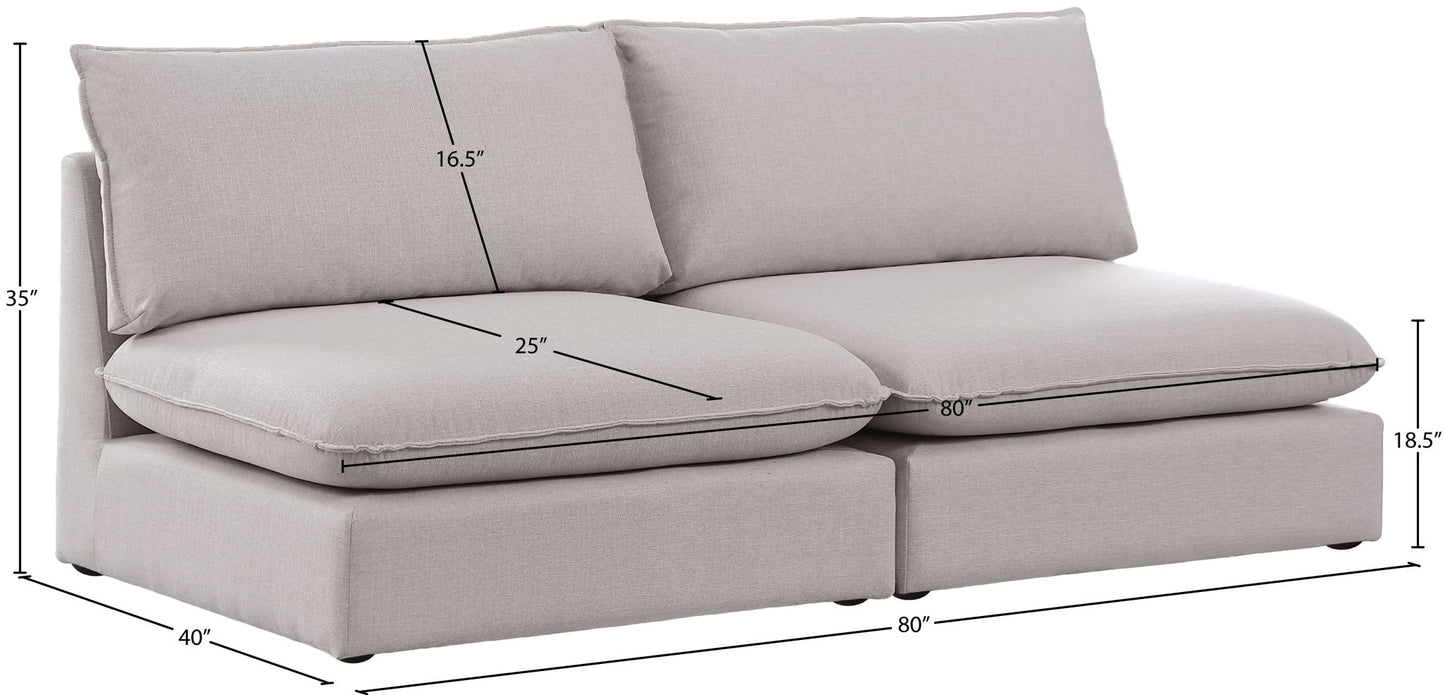 Mackenzie - Modular Sofa Armless - 2 Seats