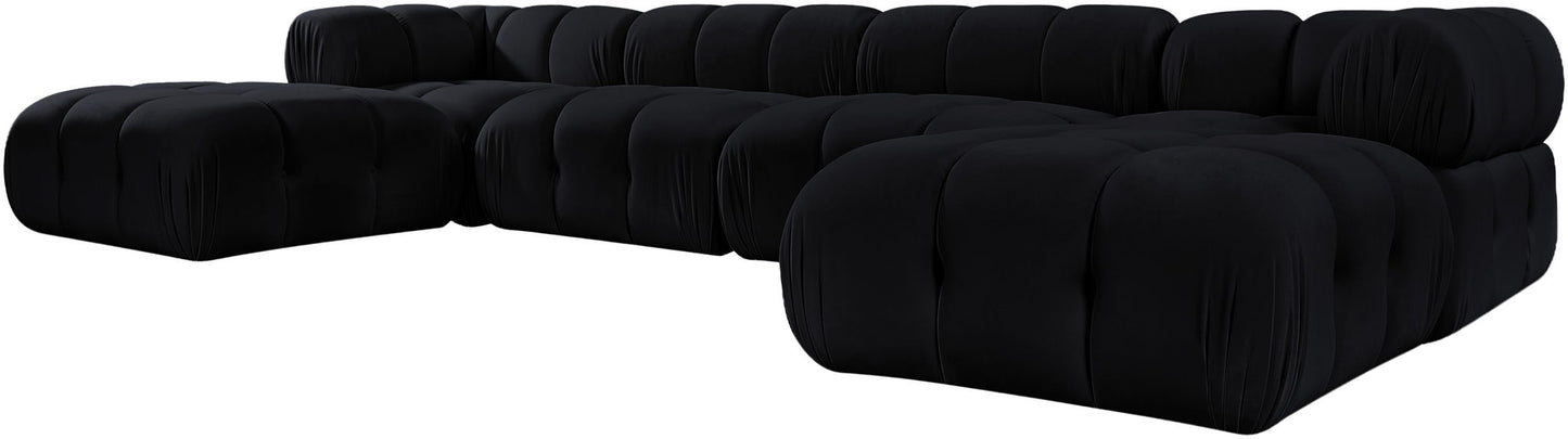 Orin - Velvet 6 Piece Modular Double Chaise Sectional
