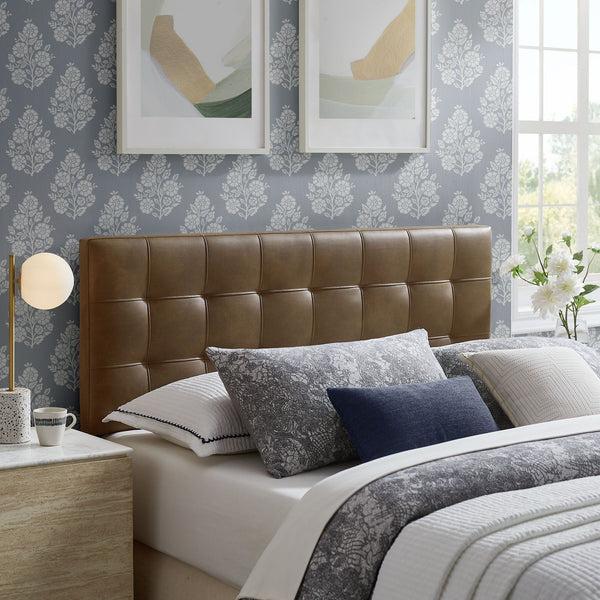 Lily Vegan Leather Headboard - Queen, Mushroom