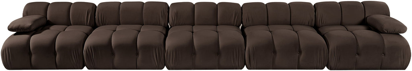 Orin - Velvet 5 Piece Modular Armless Sofa