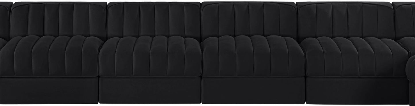 Rummi - Velvet Performance Fabric Upholstered 10 Piece Modular Sectional