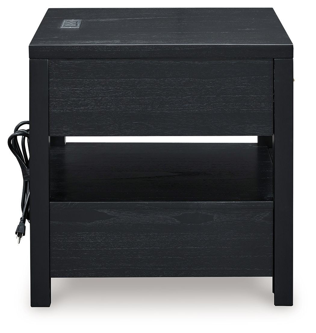 Winbardi - Rectangular End Table - Black