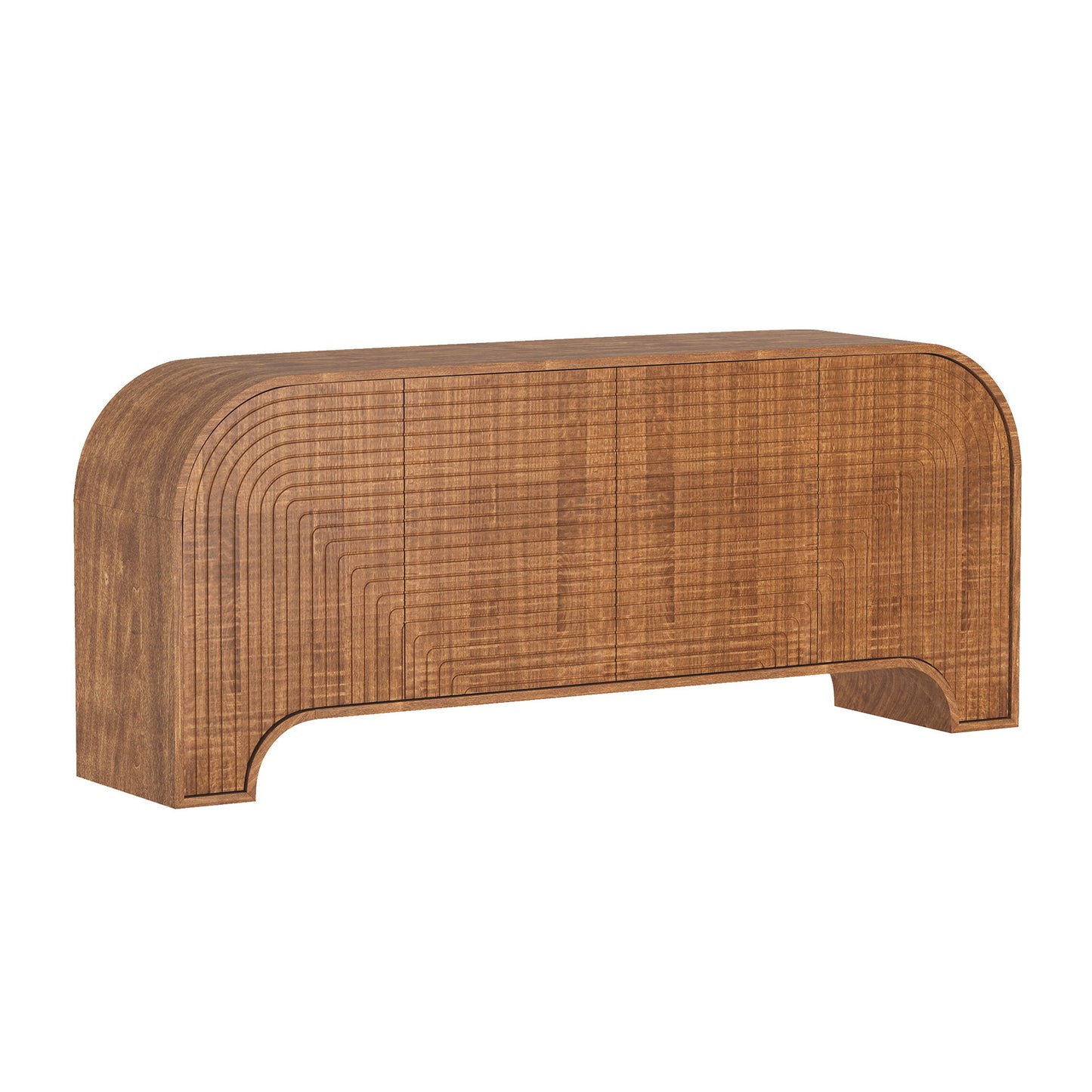 Tressa - Solid Wood Sideboard (4-Door) - Walnut