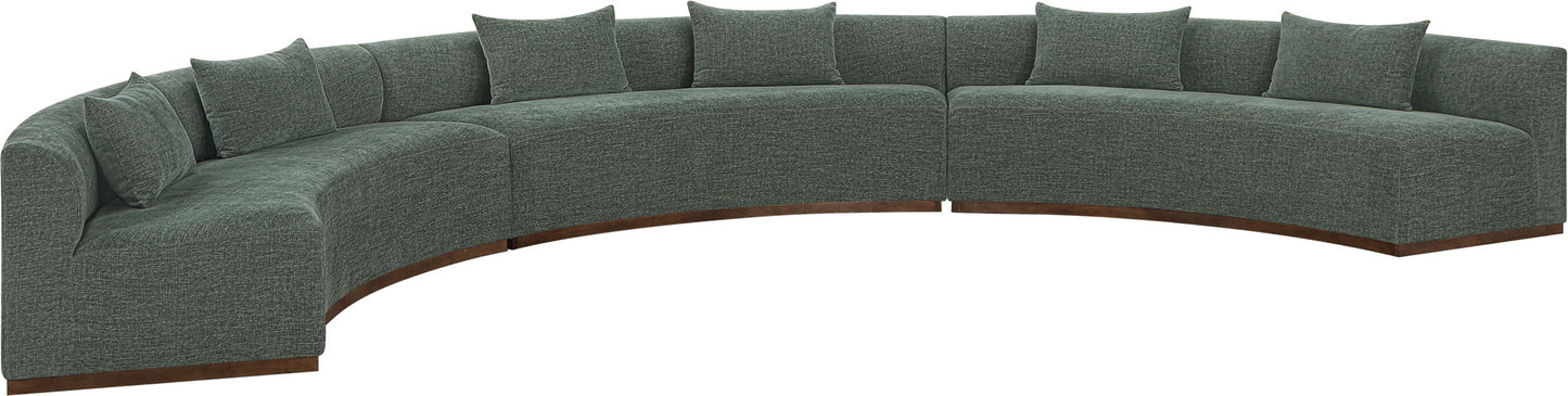 Avanti - Chenille Fabric Upholstered 3 Piece Modular Sectional