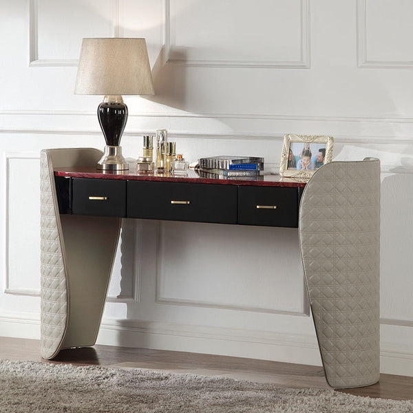 Jamonica - Vanity Desk - Gray & Dark Brown