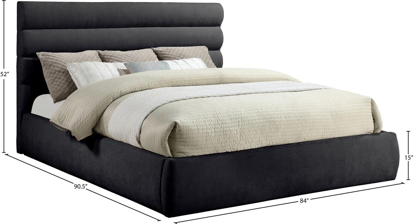 Adam - Chenille Fabric Bed With 52" Headboard