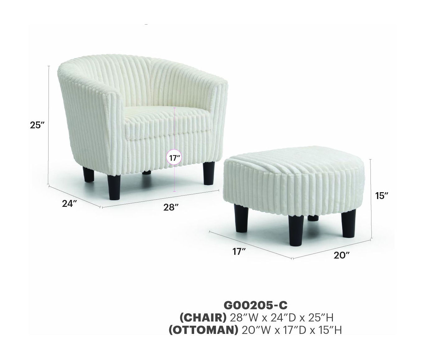 Glory Furniture - Salem - Chair & Ottoman