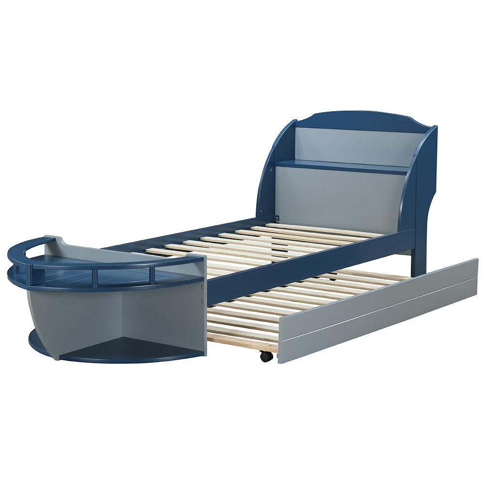 Neptune II - Twin Bed - Gray / Navy