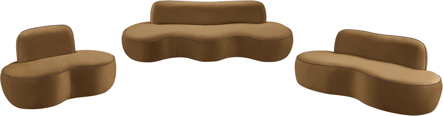 Swerve - Velvet 77" Upholstered Loveseat