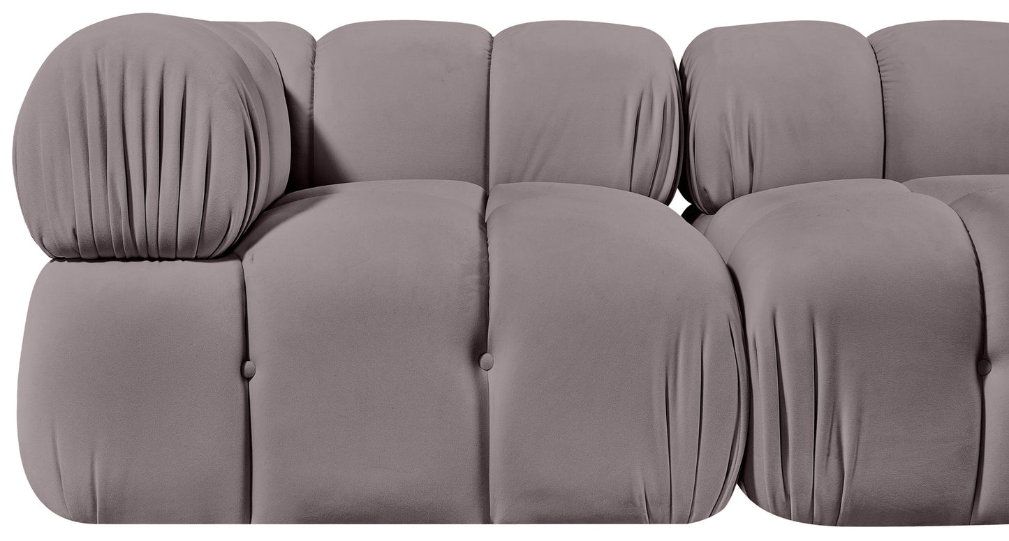 Orin - Velvet Performance Fabric Upholstered 2 Piece Modular Sofa (2 Corner Chairs)