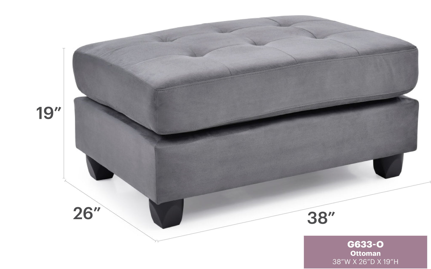 Glory Furniture - Malone - Ottoman