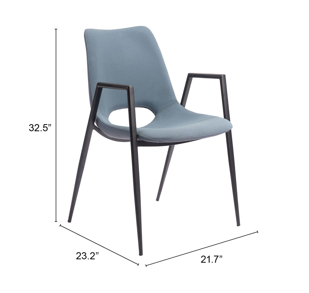 Desi - Dining Chair With Black Legs (Set of 2)