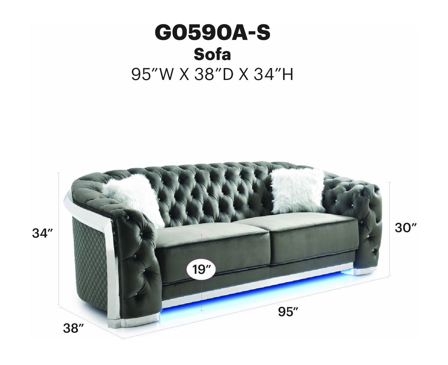 Glory Furniture - Sapphire - Sofa