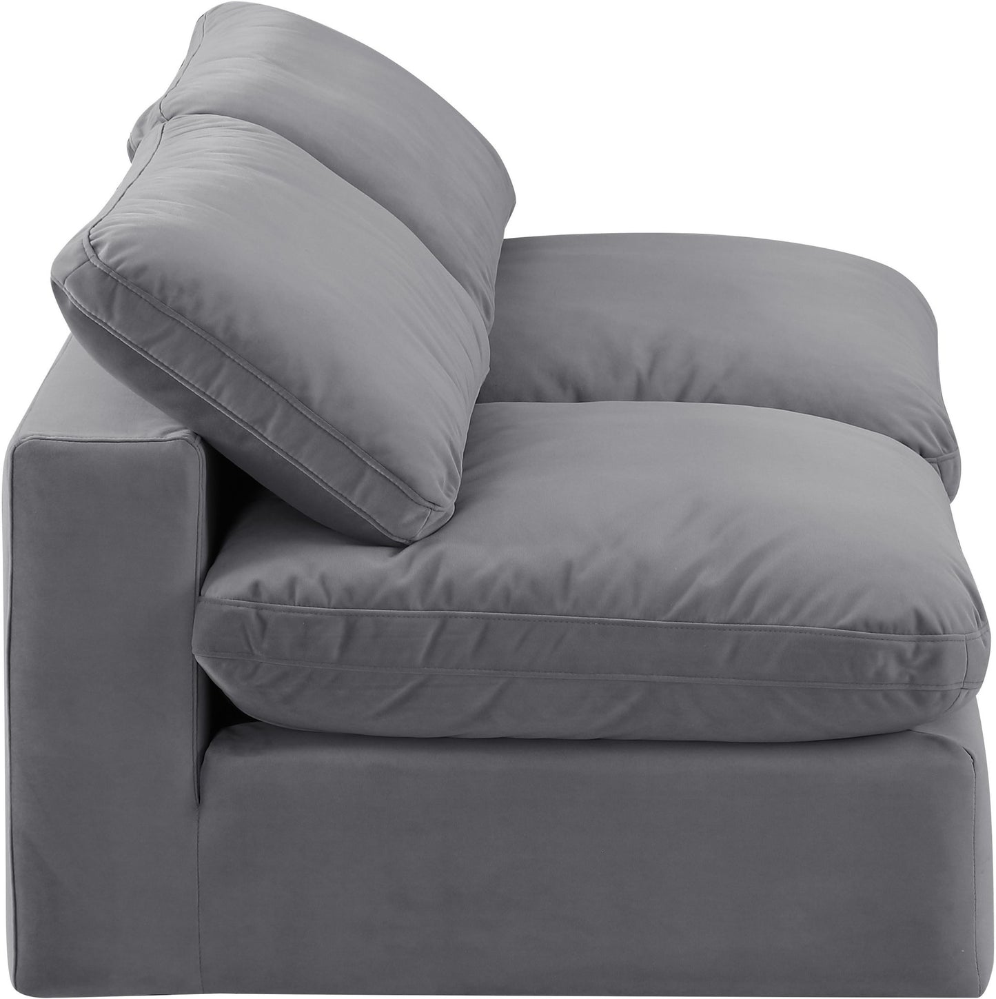 Comfy - Velvet Modular Armless Sofa 2 Seats