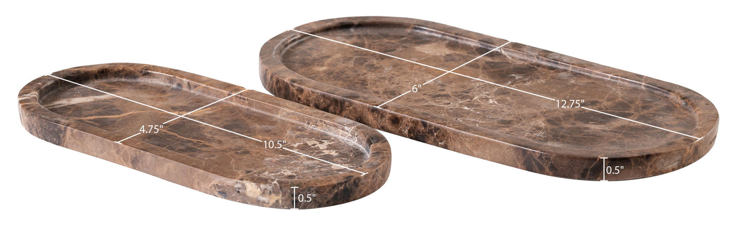 Vanta - Genuine Marble Tray (Set of 2)