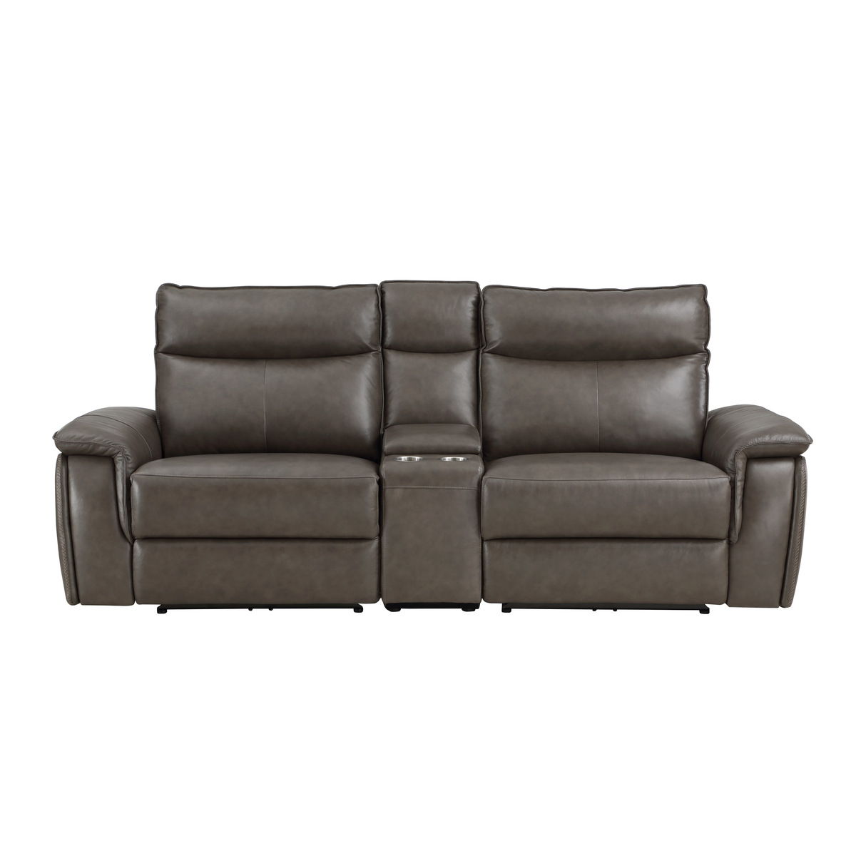 Maroni Power Double Reclining Love Seat with Center Console and Power Headrests