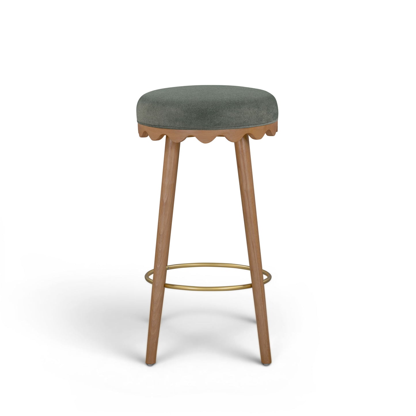 Oodle - Performance Vegan Mohair Light Walnut Stool