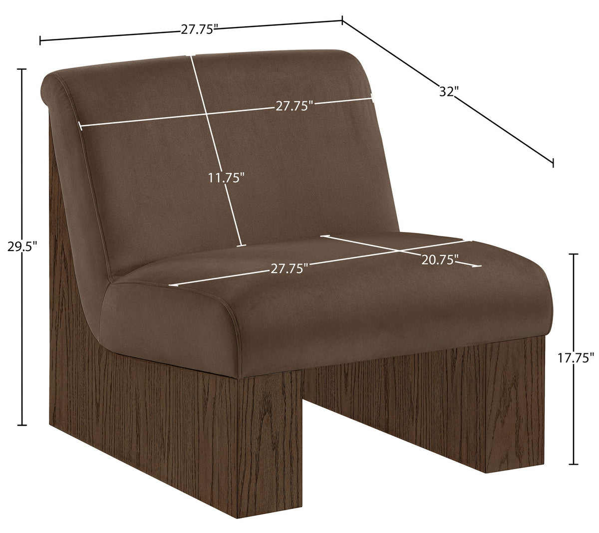 Vantage - Velvet Performance Fabric Upholstered Accent Chair