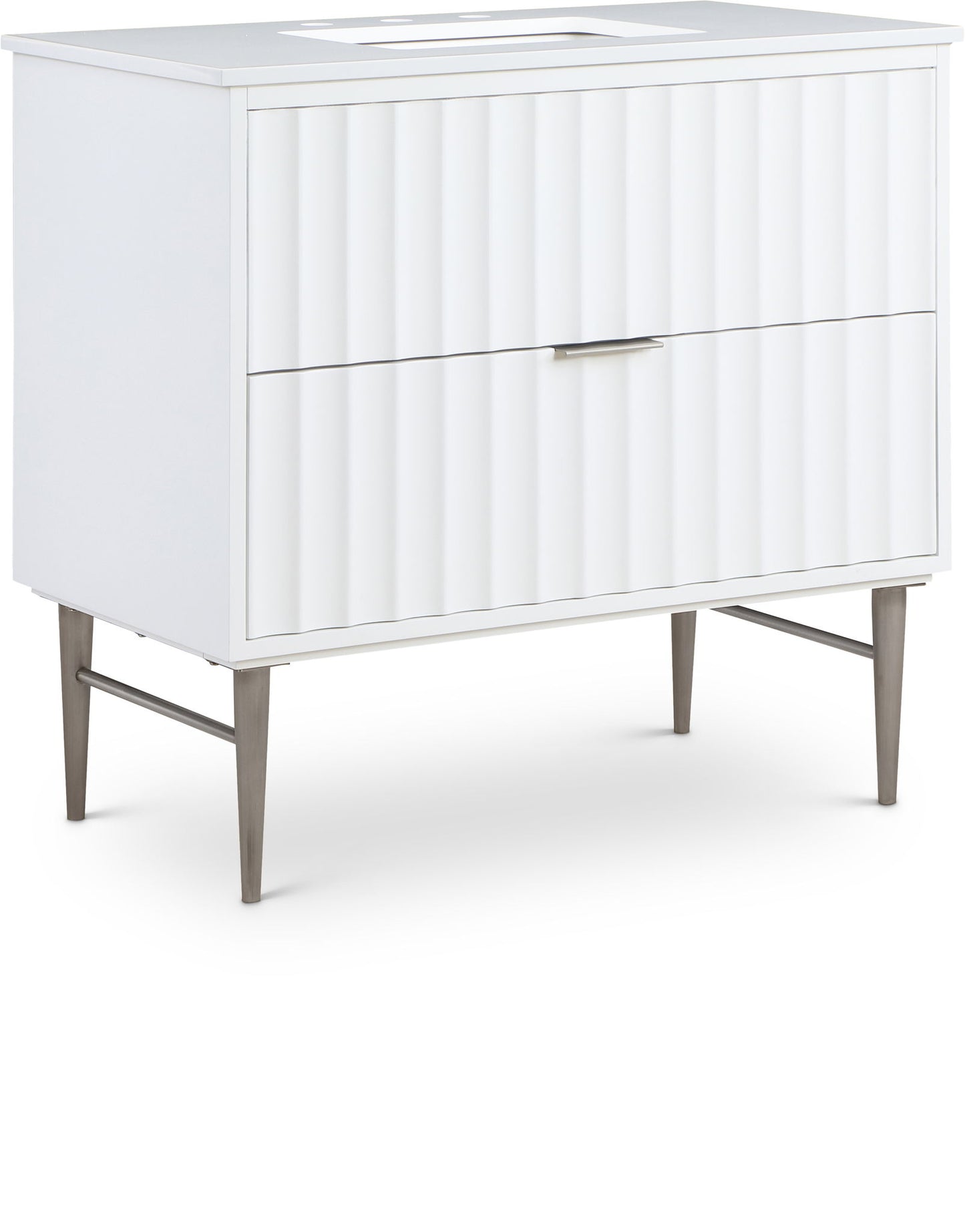 Modernist - Bathroom Vanity With Chrome Legs