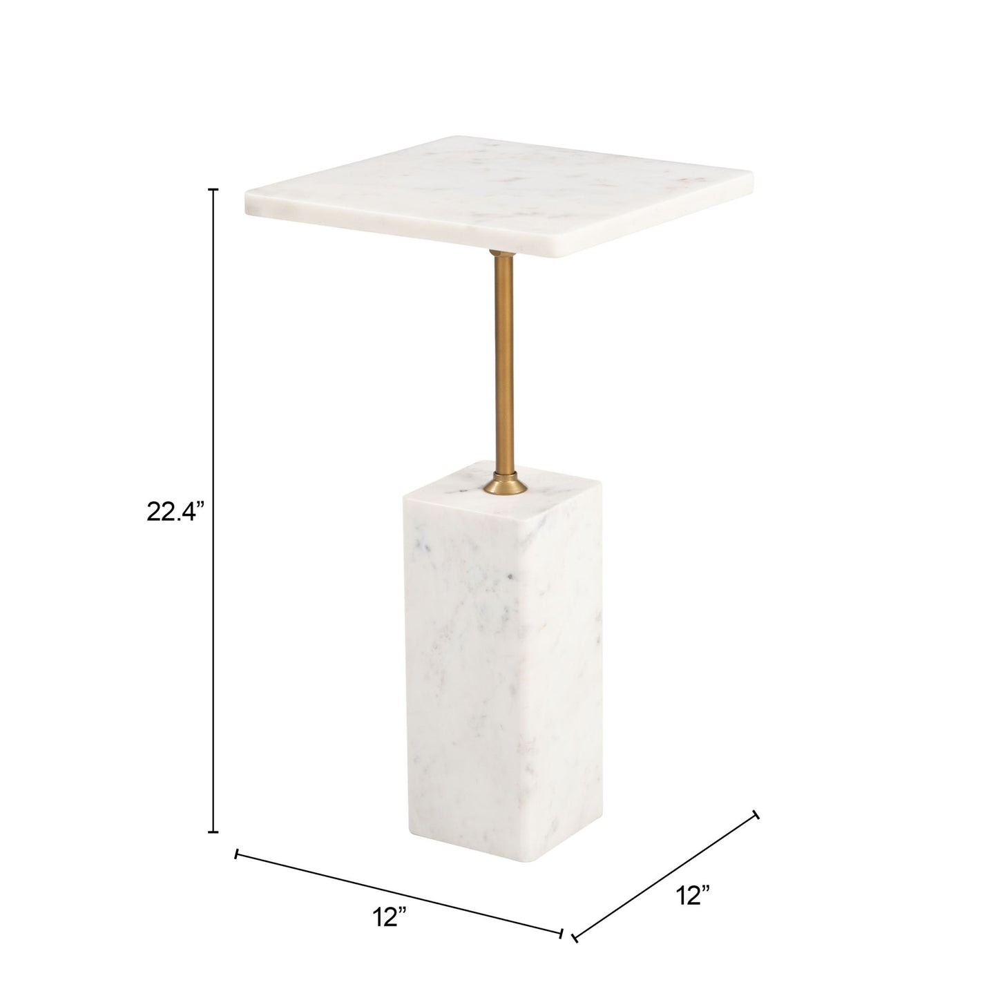 Naht - Side Table - White