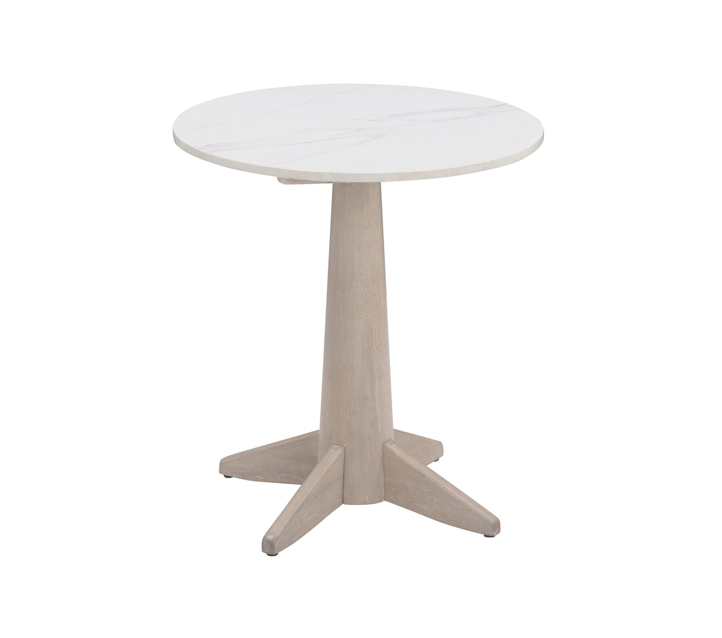 Horizons - End Table - White Oak / White Marble