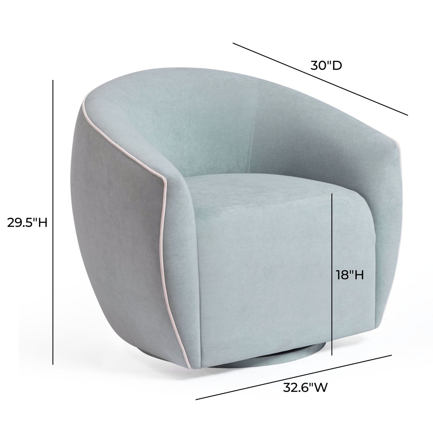 Jordan - Velvet Swivel Chair