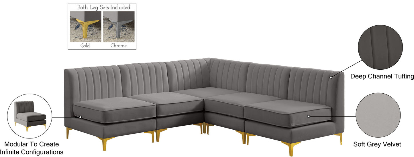 Alina - 5 Piece Armless Sectional