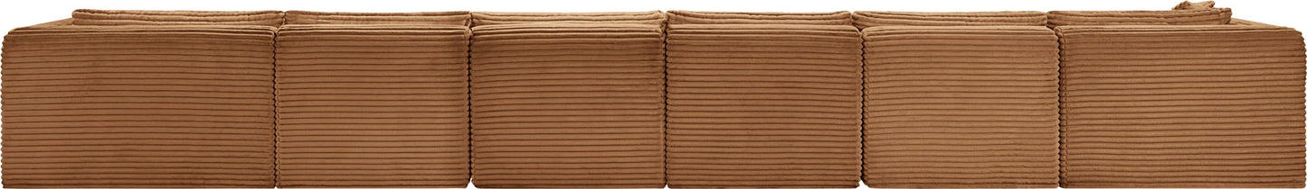 Shaggy - Fabric 6 Piece Modular Sectional With Chaise