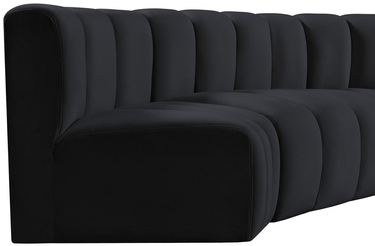 Arc - Velvet 8 Piece Curved Modular Sofa
