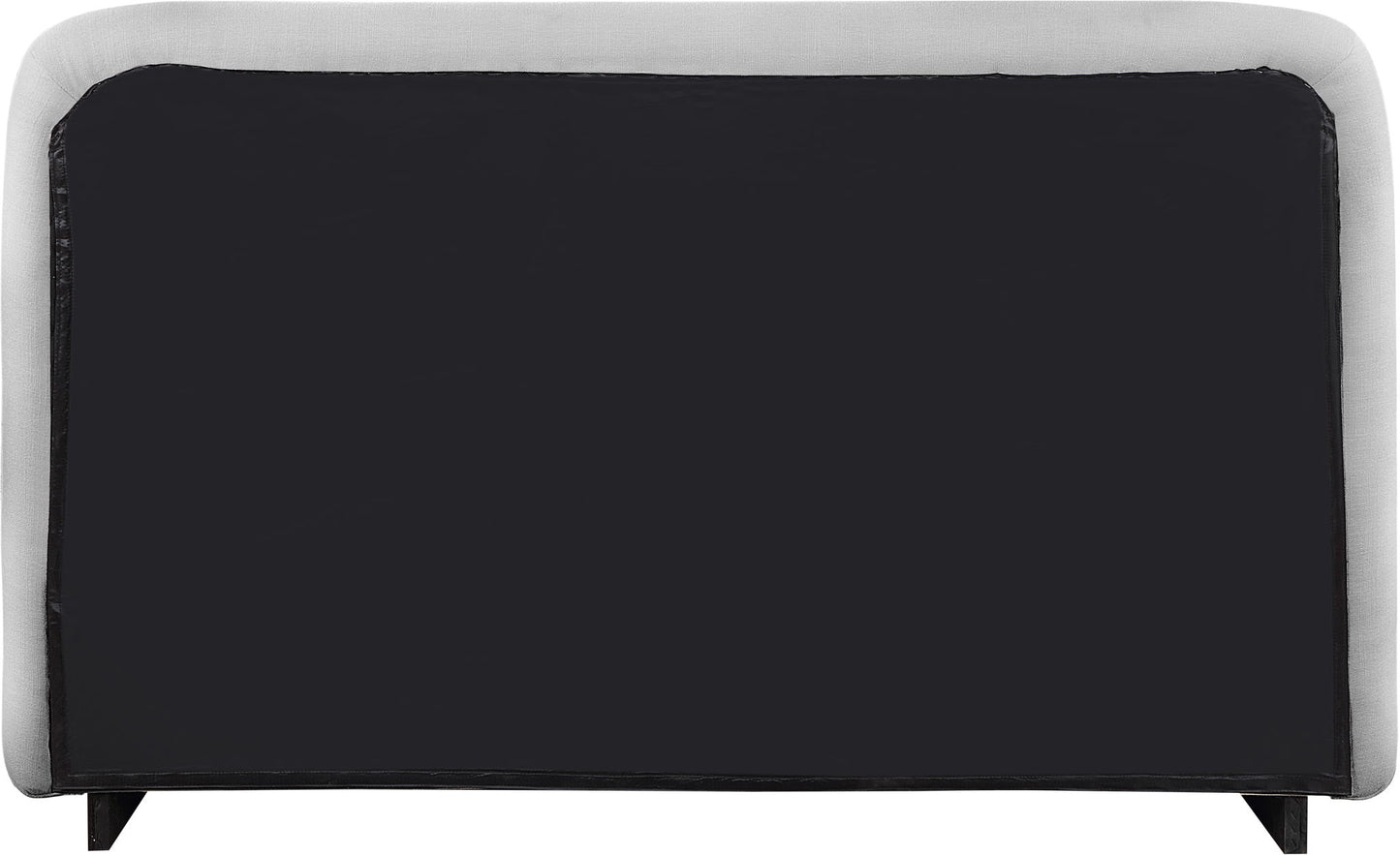 Rigby - Linen Bed With Black Base