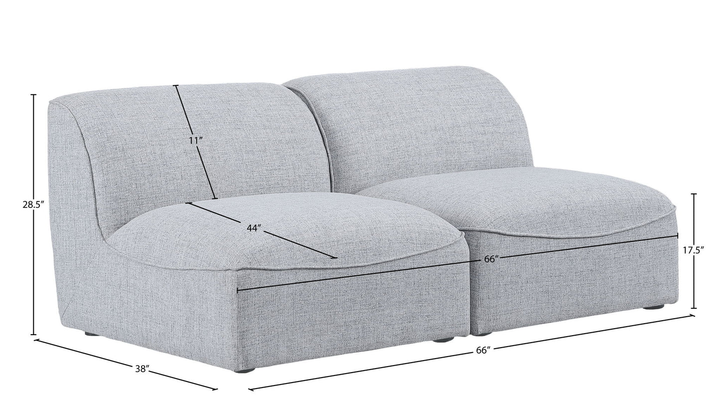 Miramar - 2 Seat Armless Modular Sofa