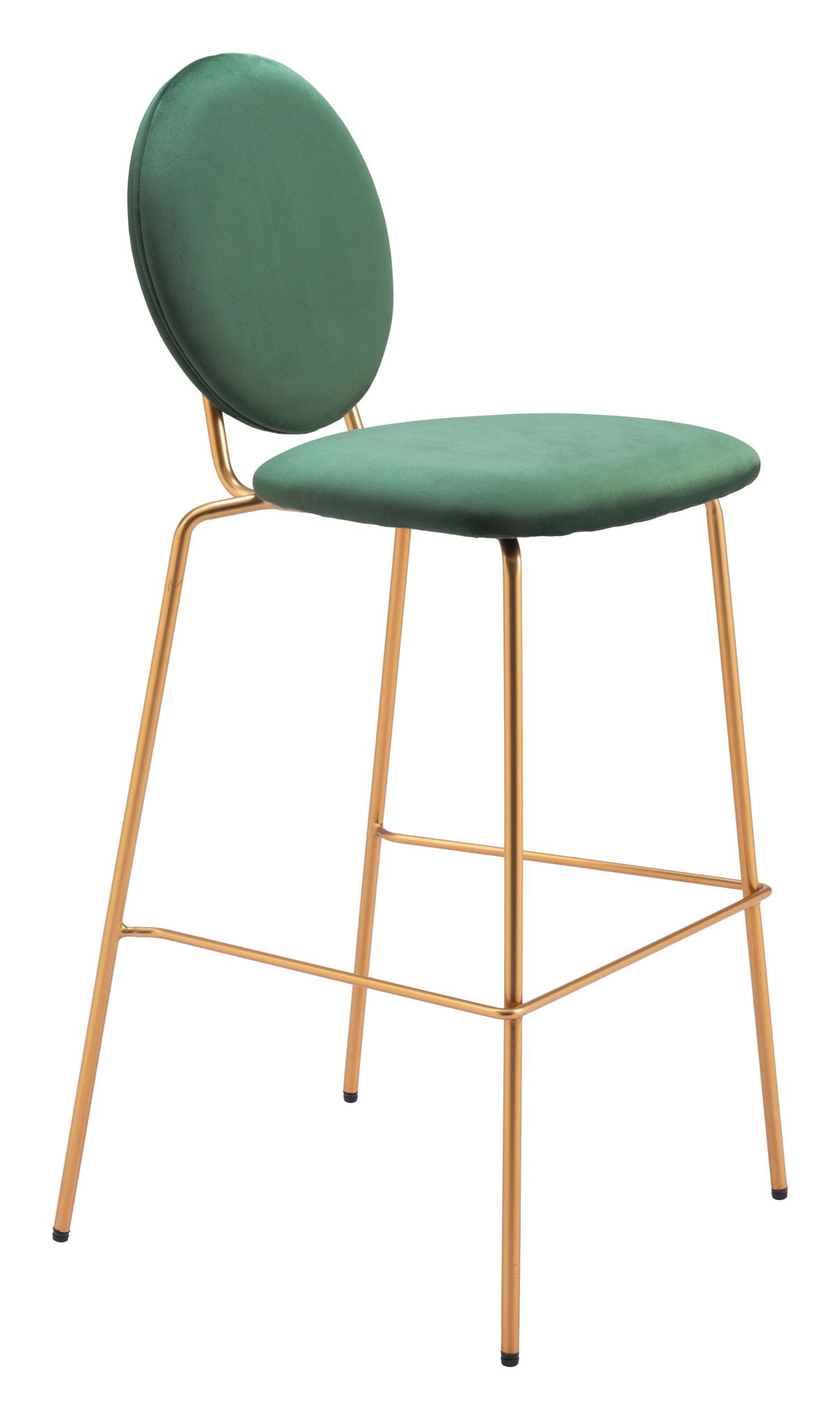 Odessa - Barstool (Set of 2) - Green / Gold