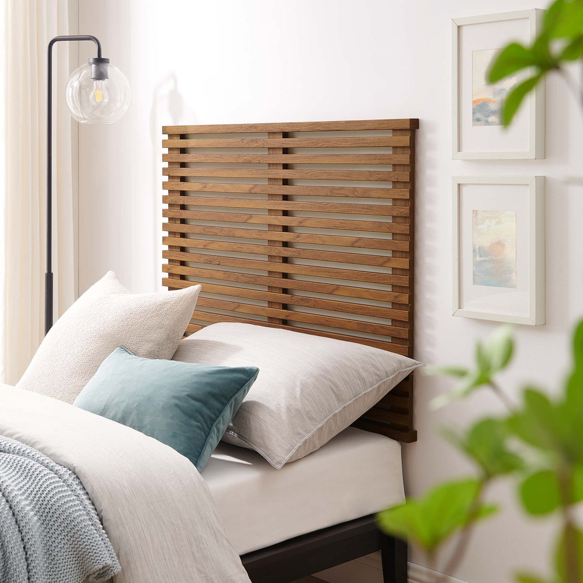 Render Wall Mount Headboard - Twin, Walnut