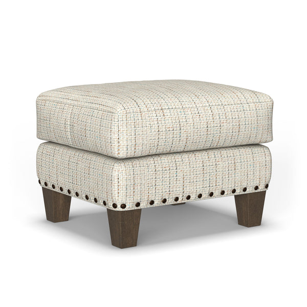 Gianna - Fabric Ottoman With Nailhead Trim