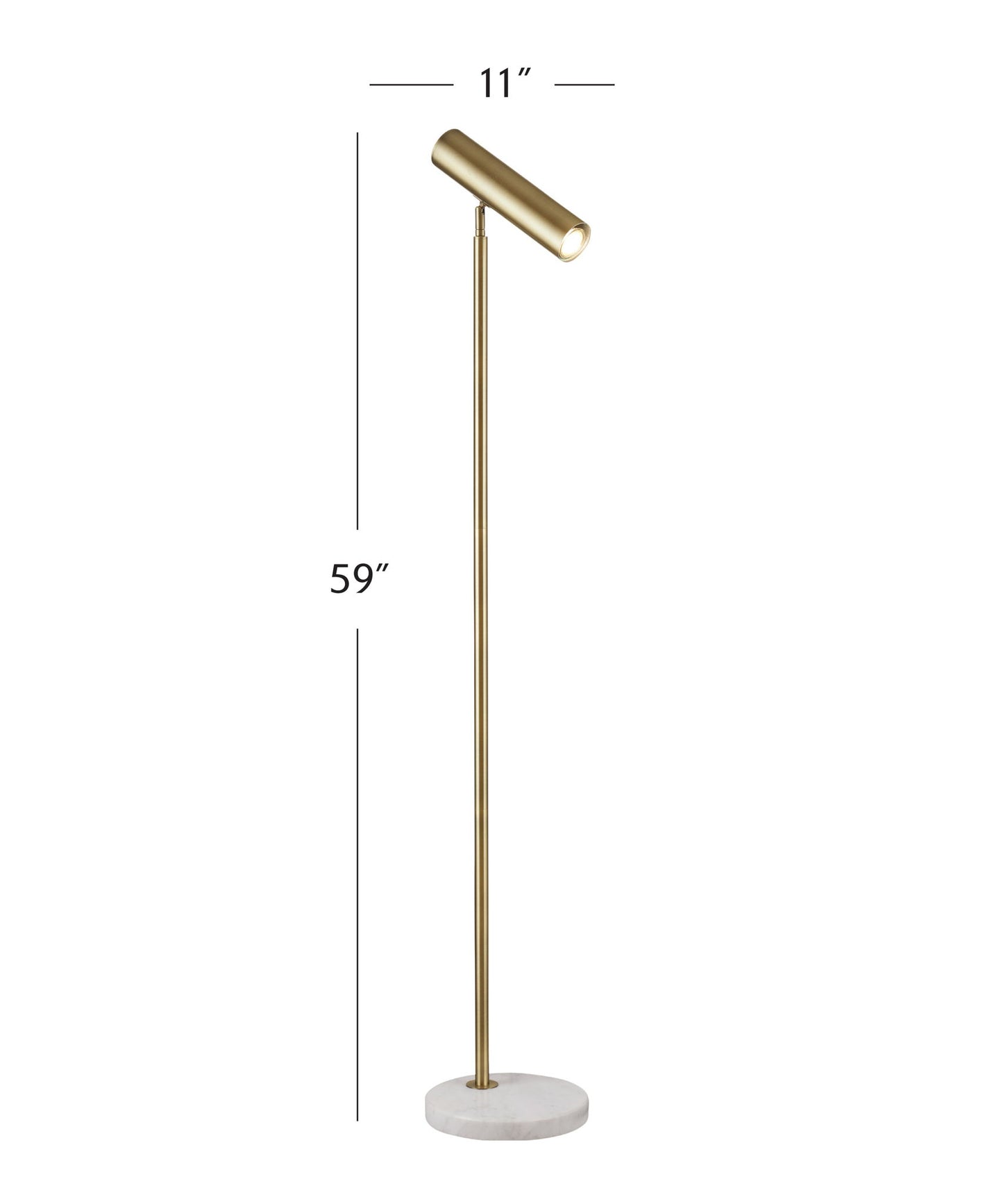 Thames - Floor Lamp - Brass / White