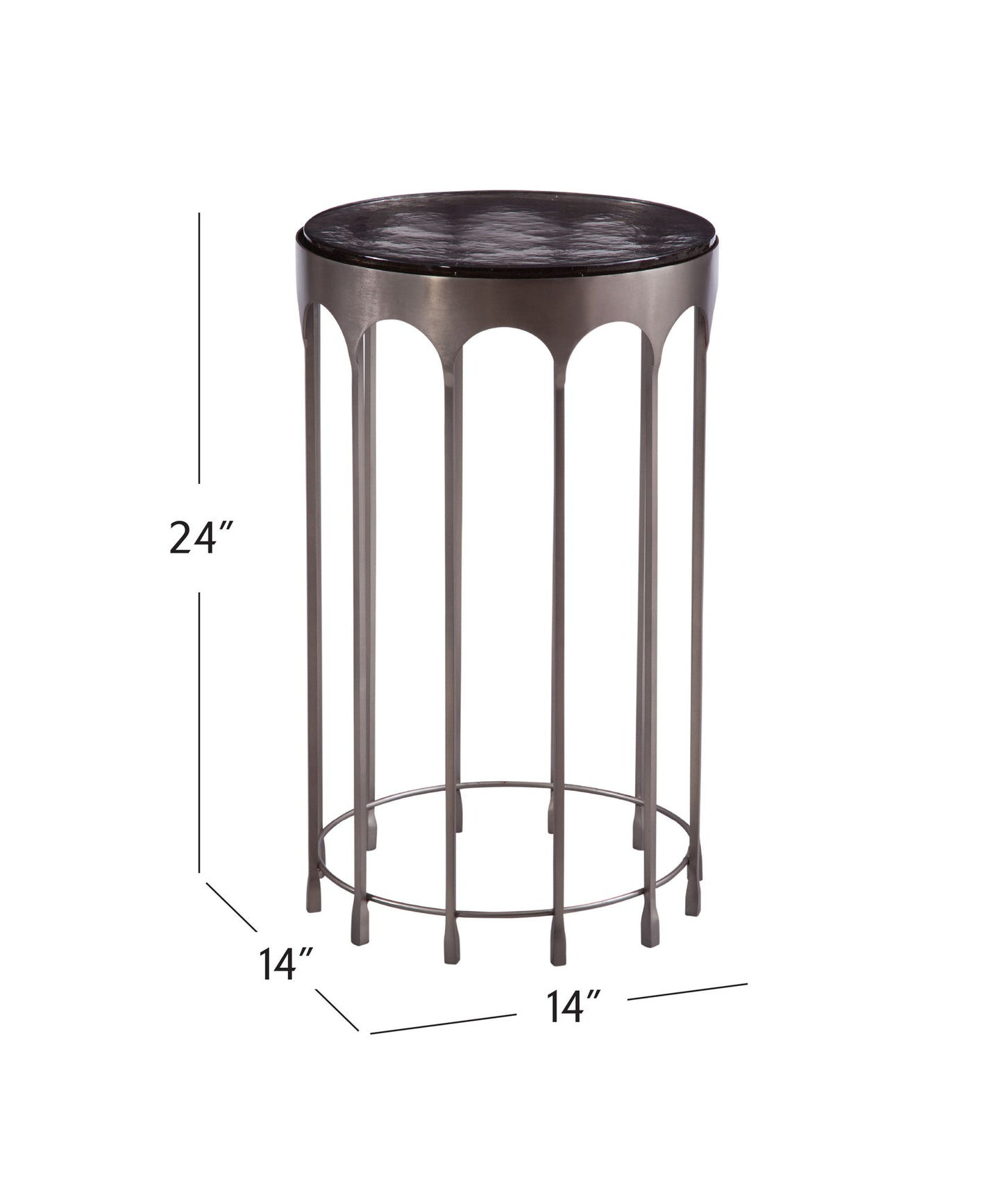 Hartley - Accent Table - Nickel