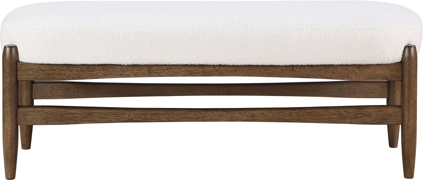 Briar - Faux Sheepskin Upholstered Bench