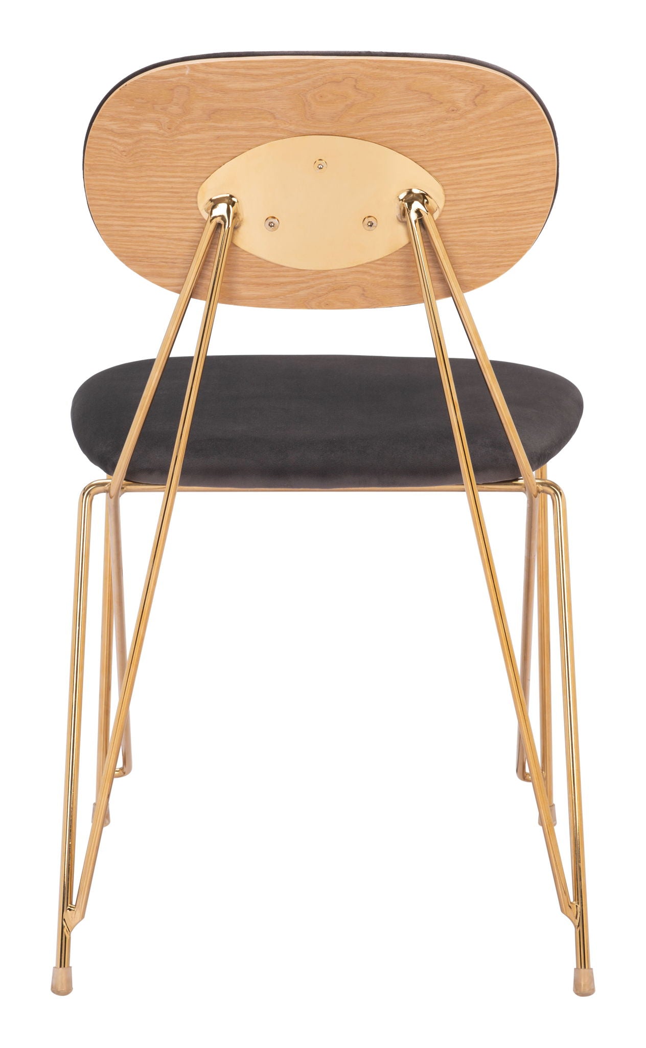 Georges - Dining Chair (Set of 2) - Gray / Gold