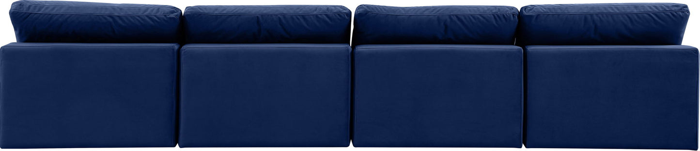 Comfy - Velvet Modular Armless Sofa 4 Seats