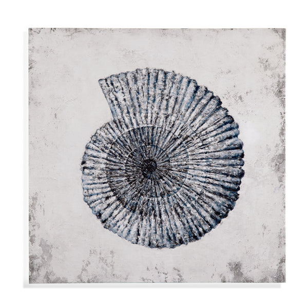 Shell II Canvas Art - Blue / Gray