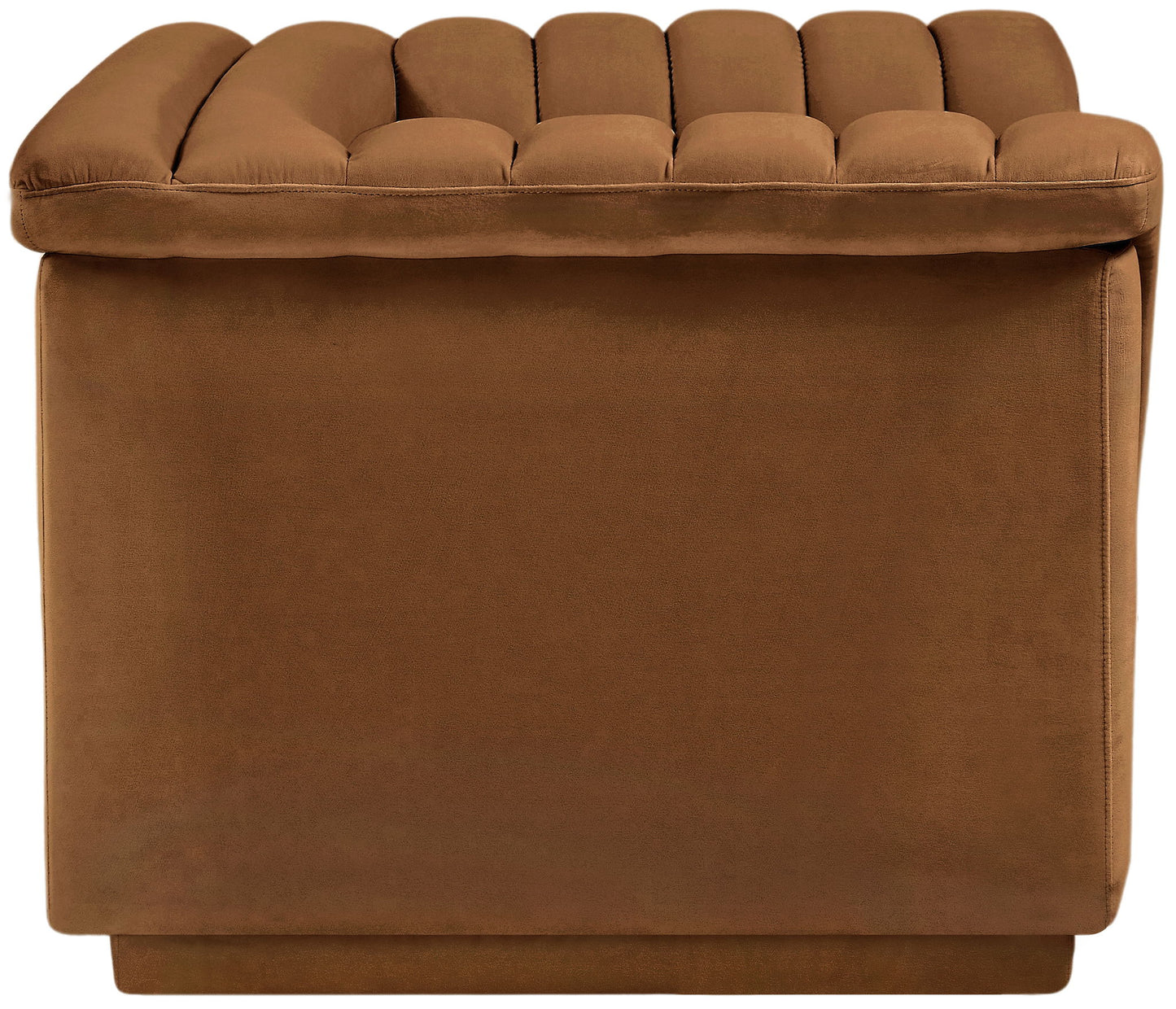 Cascade - Velvet Chair - Saddle