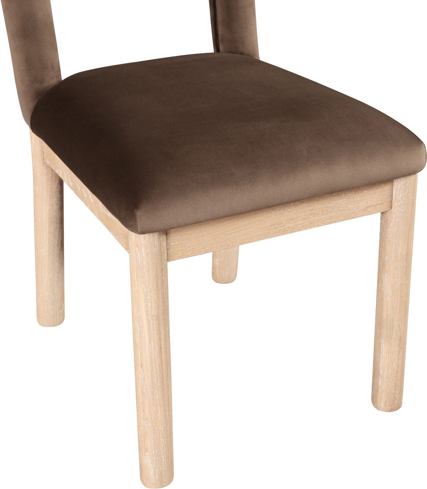 Conrad - Velvet Dining Chair With Natural Legs