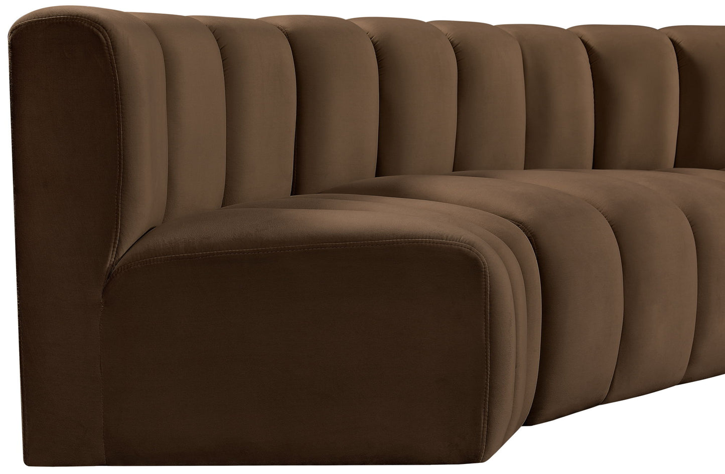 Arc - Velvet 4 Piece Curved Modular Sofa