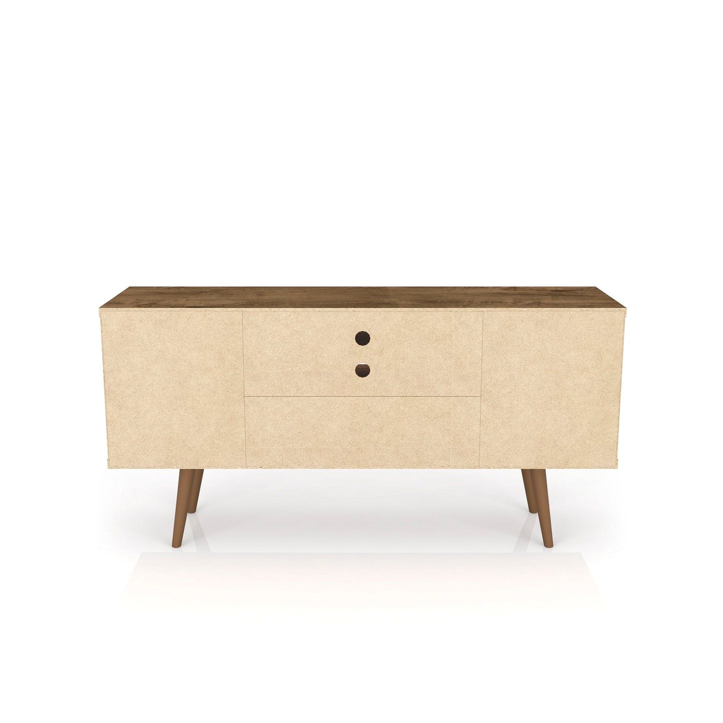 Manhattan Liberty - 53" TV Stand With Rustic Brown Frame