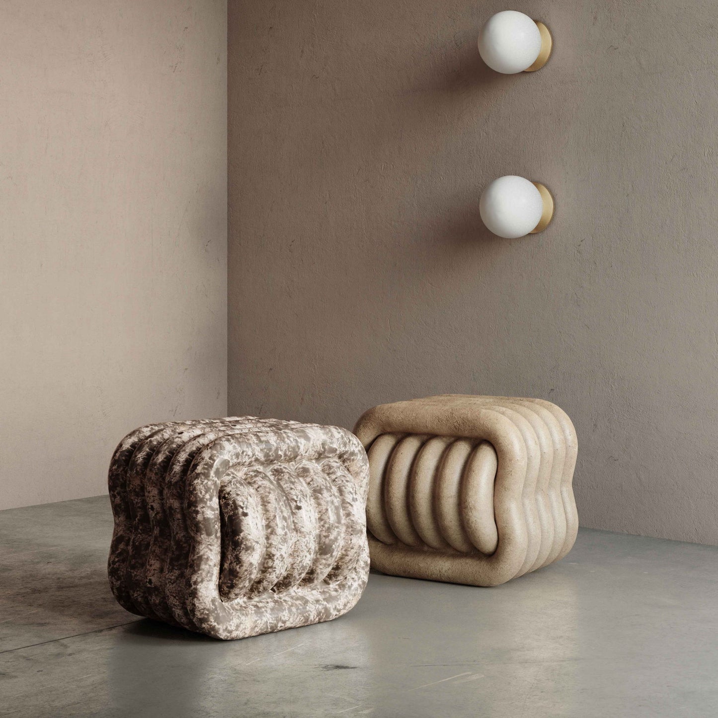 Love Knot - Faux Marble Indoor / Outdoor Accent Stool