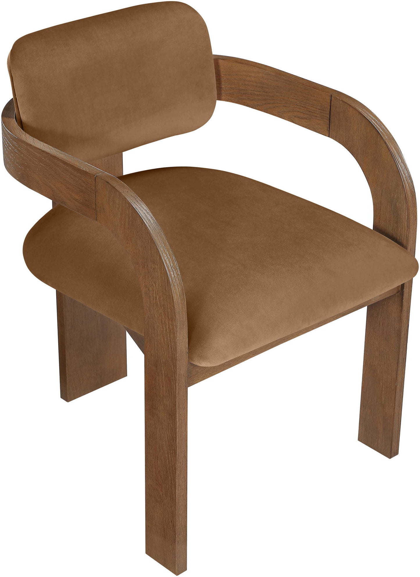 Cedra - Velvet Performance Fabric Upholstered Dining Chair (Set of 2) - Brown Frame