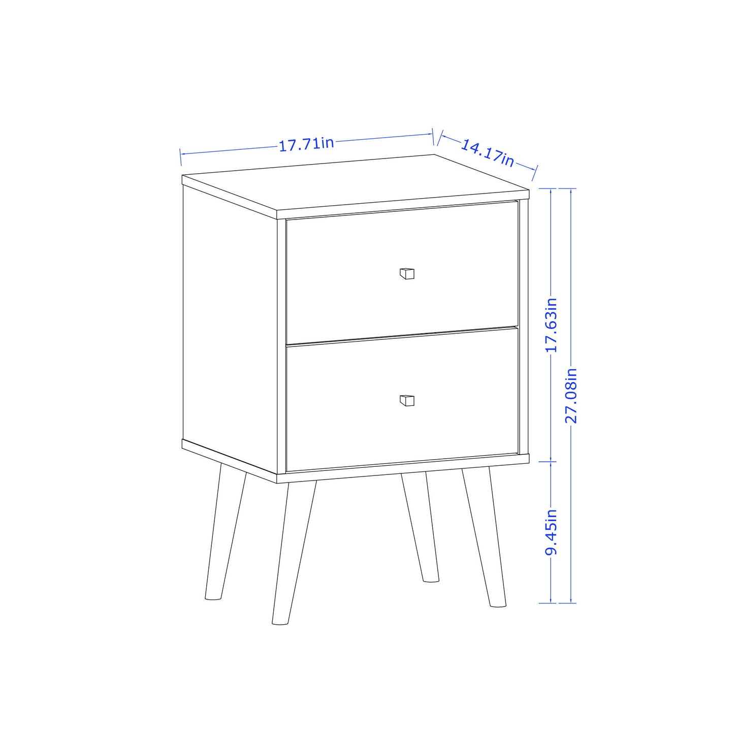Manhattan Liberty - Nightstand Wtth White Frame