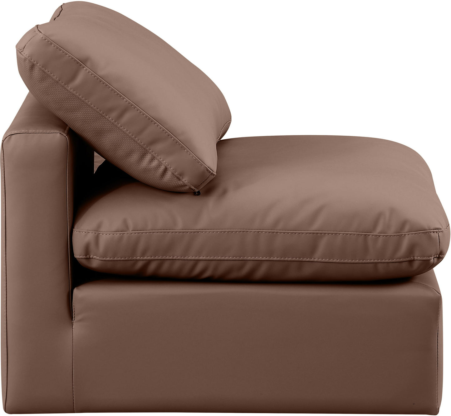 Indulge - Faux Leather Armless Chair