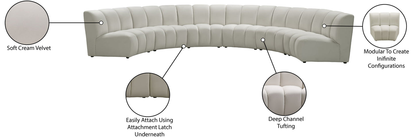 Infinity - 6 Piece Velvet Modular Sectional